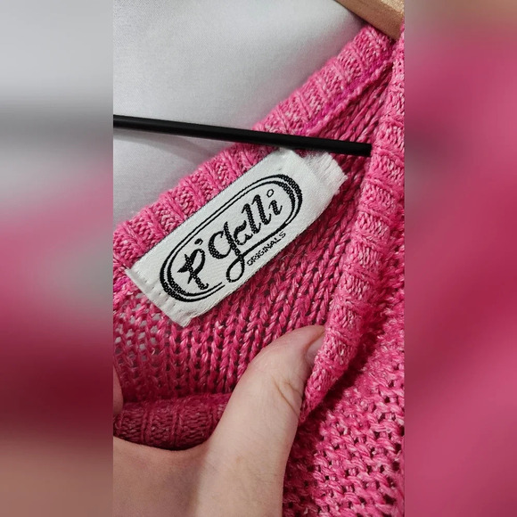 VTG Bubblegum Pink Womens Cable‎ Knit Sweater Size XS/S Preppy Retro 80s - Picture 3 of 6